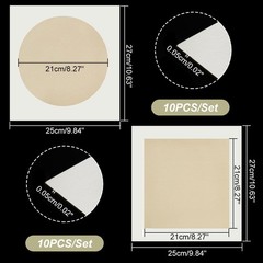 PandaHall 20pcs Shikishi Paper Pre-Mounted Xuan Chinese Navajo White