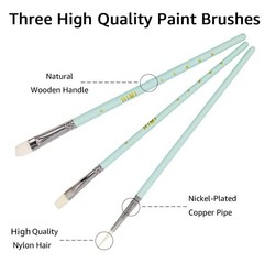HIMI Gouache Paint Set, 24 Colors x 30ml/1oz with Brushes 27 Piece Green