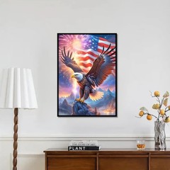DIY 5D Diamond Painting Kits for Adults, Bald Eagle 12×16 Inch,
