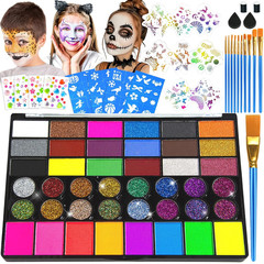 Face Painting Kit – 42 Colors Water Activated Face Paint Set, Easy Apply & Remov