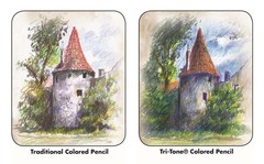 Tri-Tone Multi-Colored Pencil Set, 24 Assorted Colors in Tin and Blister-Card…