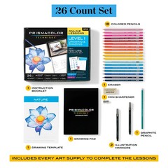 Prismacolor Technique, Art Supplies and Digital Art Lessons, Nature Drawing Set,