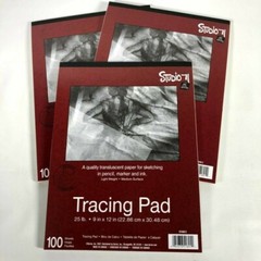 Darice Studio 71 Artist Tracing Paper Pad 25lb Medium 9″ x 12″ 97490-3 (3-Pack)