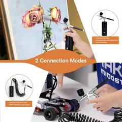 Cordless Rechargeable Airbrush Kit,Handheld Air Brush Sprayer Gun