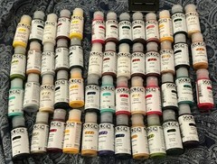 🎨 Lot of 50🎨 GOLDEN FLUID ACRYLIC PAINT 4oz BOTTLES No Duplicate Colors