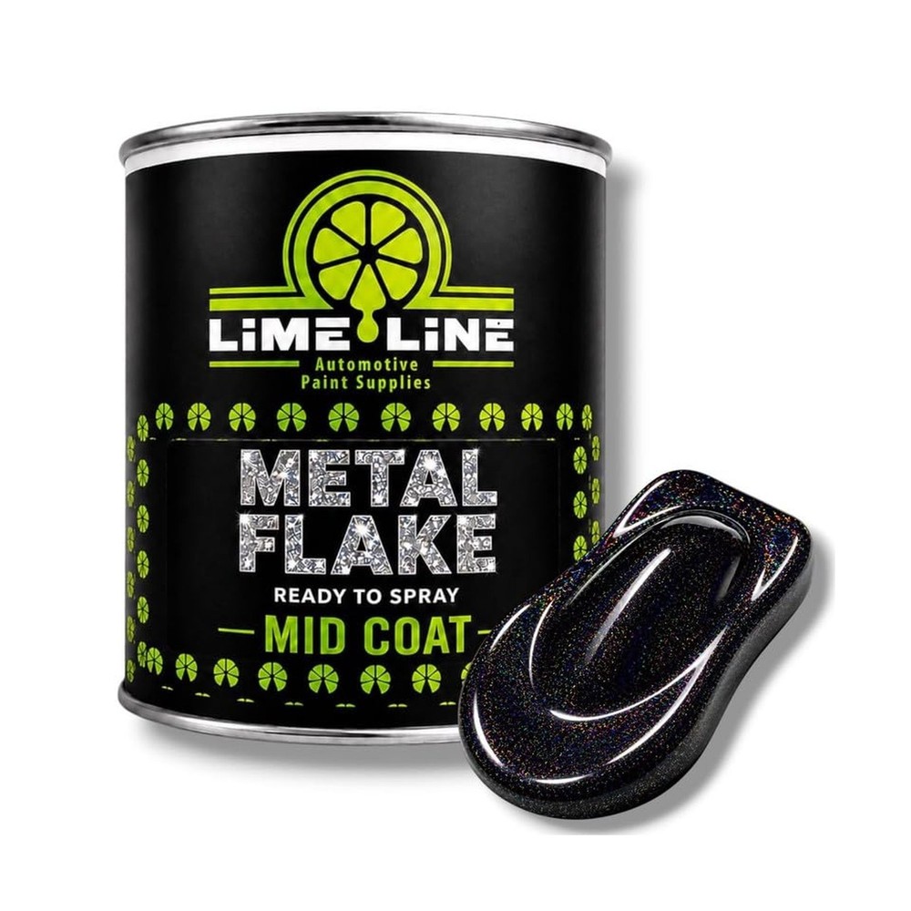 LiME LiNE Automotive Metal Flake Midcoat – No Reducer Needed (Black Rainbow I…