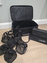 Copic Carrying Case For Sketch Markers With Travel Pouch And Sorting Bags