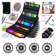 Deluxe 72 Color Art Marker Set – Non-Toxic, Portable Dual Tip Pens for All Ages