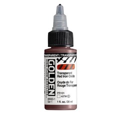 High Flow Acrylics Transparent Red Iron Oxide 1 fl oz Bottle Paint