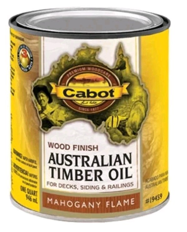 Cabot 19459 Australian Timber Oil Water Reducible Stain, Quart, Mahogany Flame
