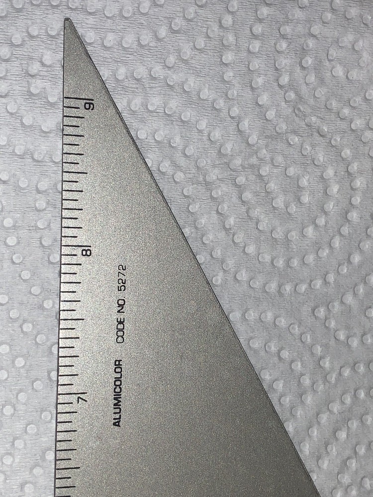 Alumicolor Aluminum 9 Inch Calibrated Drafting 9 Inch, 30/60/90 Degree