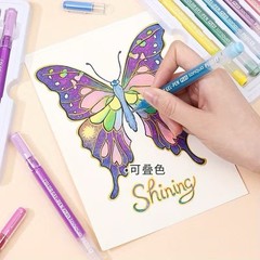 72 Colors Glitter Pen Set, High-capacity Color Neutral Pen, Marker Drawing Pen,