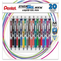 EnerGel RTX Retractable Pen, Medium Line, 20ct