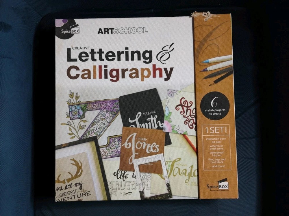 ART SCHOOL CREATIVE LETTERING & CALLIGRAPHY BOXED WRITING SET NEW FAST SHIPPING!