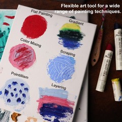 6 PCS Professional Oil Paint Stick Set 37ml Large Soft Pastels with Knife