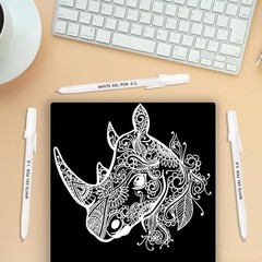 White Gel Pens for Black Paper 3 Tip Sizes Fine 0.5mm Medium 0.8mm Bold 1.0mm