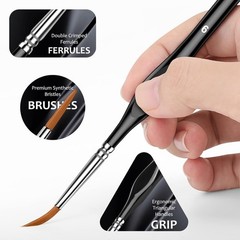 Durable 10-Piece Micro Paint Brush Set with Fine Point for Detailed Art Projects
