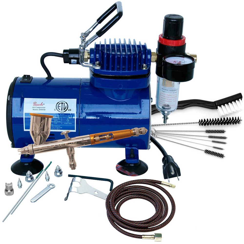 Paasche Airbrush Company Airbrush & Compressor Package TG3F D500SR & AC7