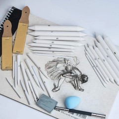 KOOTIKO 33 Pcs Blending Stumps and Tortillions Paper Art Blenders Drawing wit…