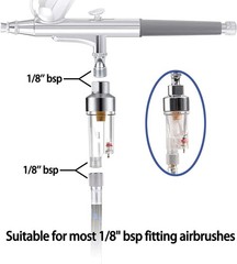 ABESTAIR Airbrush Filter in-line Water Moisture Trap Mini Air Filter Water Oil S