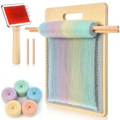 4 Pcs Wool Blending Board Carding Brush Set, Wool Hand Carders, Wooden Cardin…