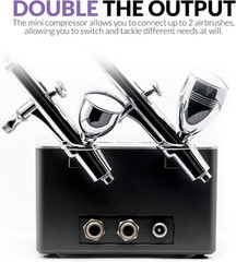 Airbrush Kit, Ambition Series GTS-06, Airbrush & Air Compressor with Air Control