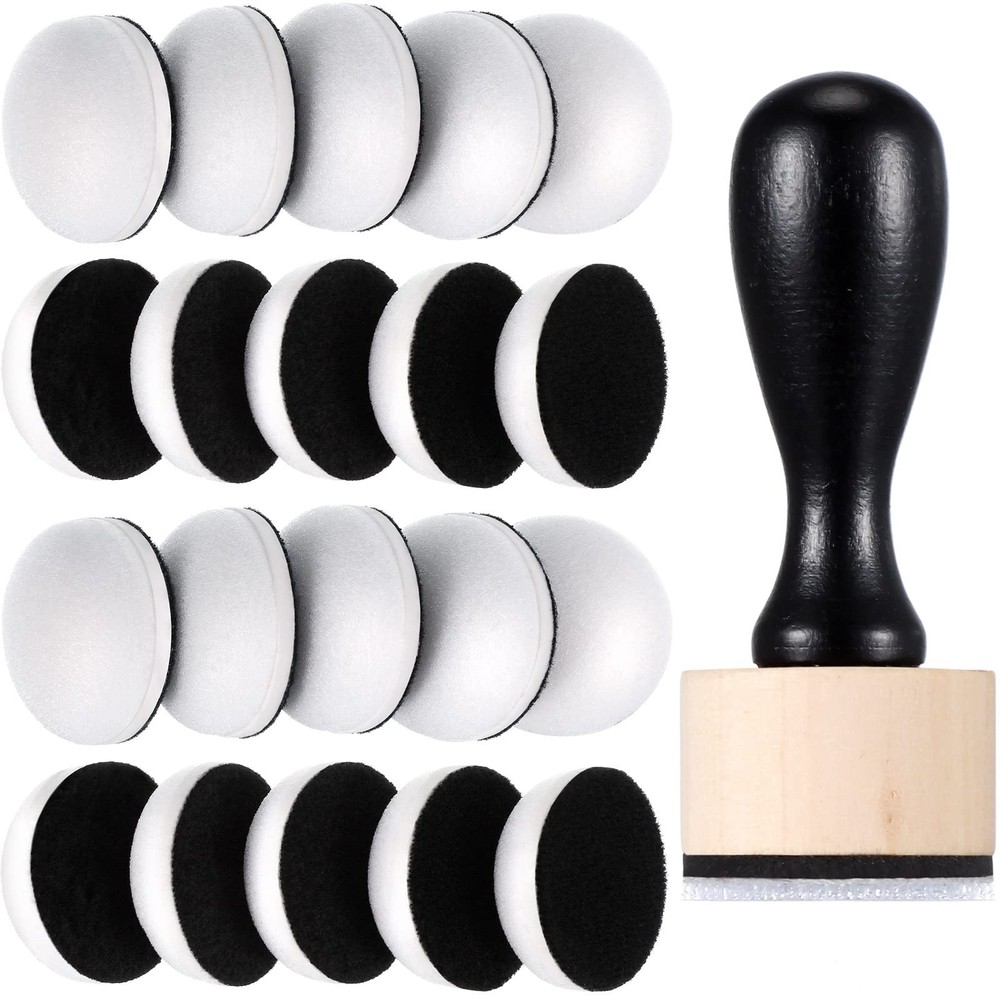 21 Pack Mini Round Ink Blending Tool with 20 Domed Foam Pads for Crafting