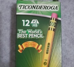 DIXON Ticonderoga Pencils #2 HB Soft With Eraser, 72 CT. SIX BOXES 12ea.