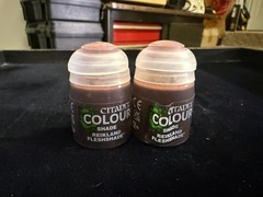 Games Workshop Citadel Color Shade Reikland Fleshshade 18ml x2 Lot 40K Paint
