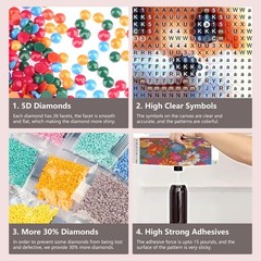 FHBUBPUP Diamond Painting Kits for 12 inches x 12 inches, Multicolored