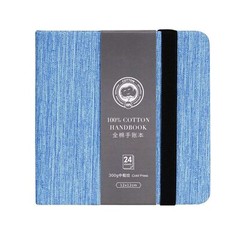 4.7×4.7 inch Square Watercolor Journal 100% Cotton 300gsm 24 Sheets