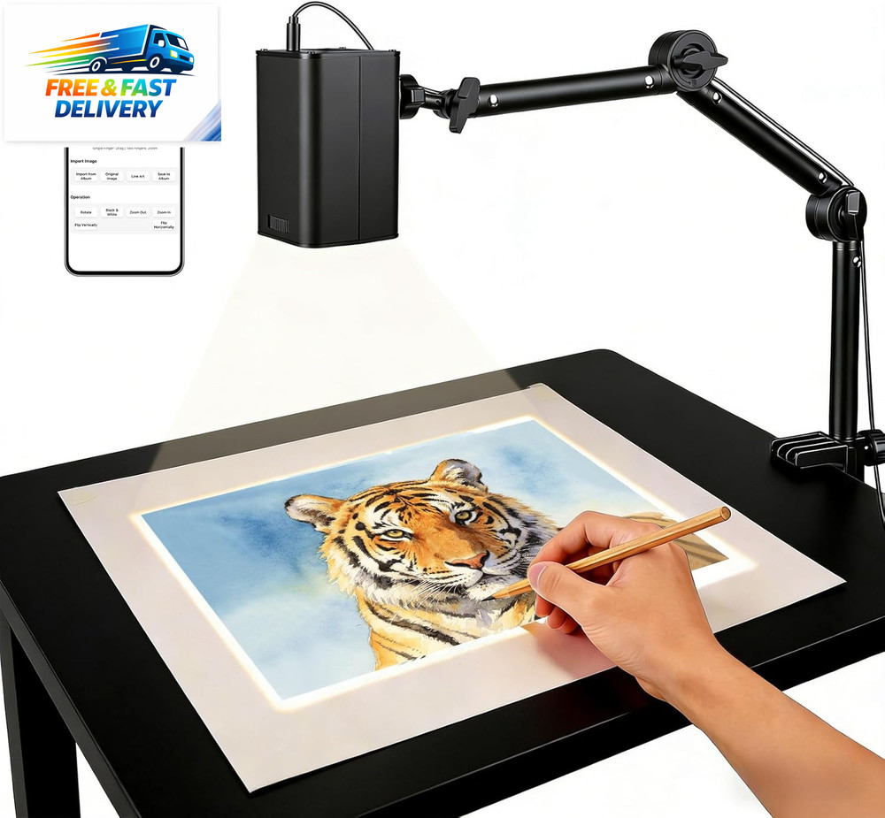 Art Projector for Tracing and Drawing – 5G Wifi & App-Free Web Control – Digital