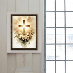 Cross Paint by Numbers Kit for Adults 16×20 Canvas Full Drill Canvas Decor NEW