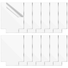 (Pack of 12) Acrylic Sheet Clear Cast for LED 5.9 x 5.1 x 0.16 inches square