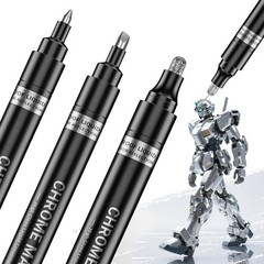 3Pcs Silver Liquid Mirror Chrome Markers, Permanent Reflective Metallic Chrom…