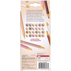 Crayola Colors Of The World Bulk Colored Pencil Set – 6 Packs 24Ct Skin Tone
