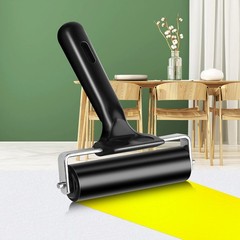 2Pcs Rubber Roller Brayer Rollers Hard 1pack 2.2inch+1pack 4inch, Black