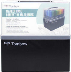 56179 Dual Brush Pen Art Markers, 108 Color Set with Marker Case. Blendable, Bru