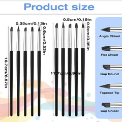 10PCS Professional Silicone Rubber Tip Paint Pens Brushes, Silicones Paint Brush