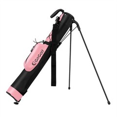 Golf Stand Bag 2 lbs, Pink Black, Dual Carry, Bottle Holder