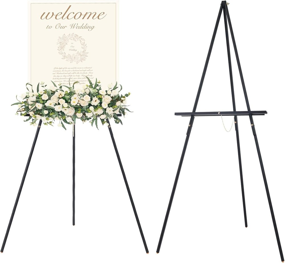 MEEDEN Tripod Wooden Display Easel Model AFE-6023-HS Pine Wood Black