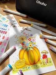 Double Tipped Alcohol Markers Set – 40 Colors, Refillable, Fine & Chisel Tips fo