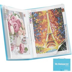 ARTDOT A3 Storage Book for Diamond Art Kits, Portfolio A3:16×12 inches, Blue