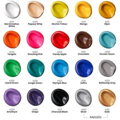 Matte Acrylic Paint for Rocks, Wood, Canvas – 20 Colors