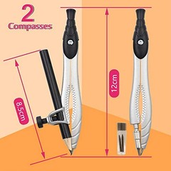 Professional Geometry Compass Set, Starter Compass Set Includes 2 Drafting
