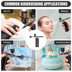 Airbrush Kit, Rechargeable Cordless Airbrush with Compressor, Non-Clogging Hi…