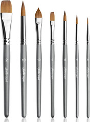 Sable Travel Watercolor Brushes 7Pcs Professional Sable Watercolor Paint Brushes