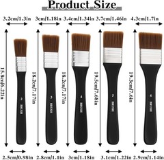 5 Pcs Wide Flat Paint Brushes, Art Brushes for Acrylic Painting Soft Painting…