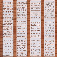 AIRIQI Letter Stencils – 12 Pack, 4 x 7 Inch, Reusable Small