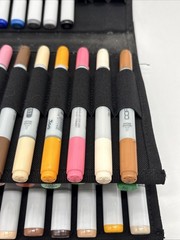 Copic Sketch Alcohol Markers Lot of 45 Dual Tip Assorted Colors Art Pen